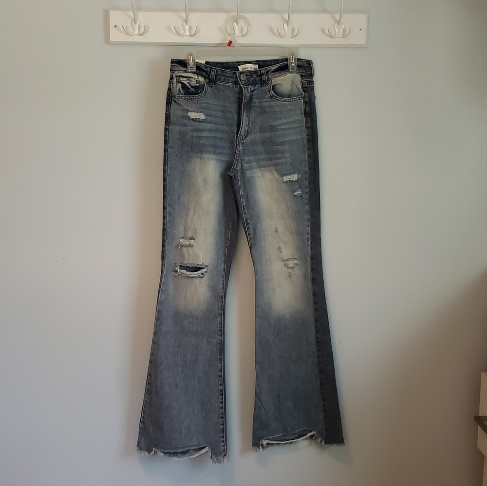 High waisted flare jeans